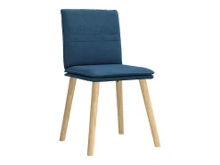 Sillas de comedor 4 unidades tela azul