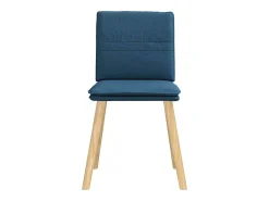 Sillas de comedor 4 unidades tela azul