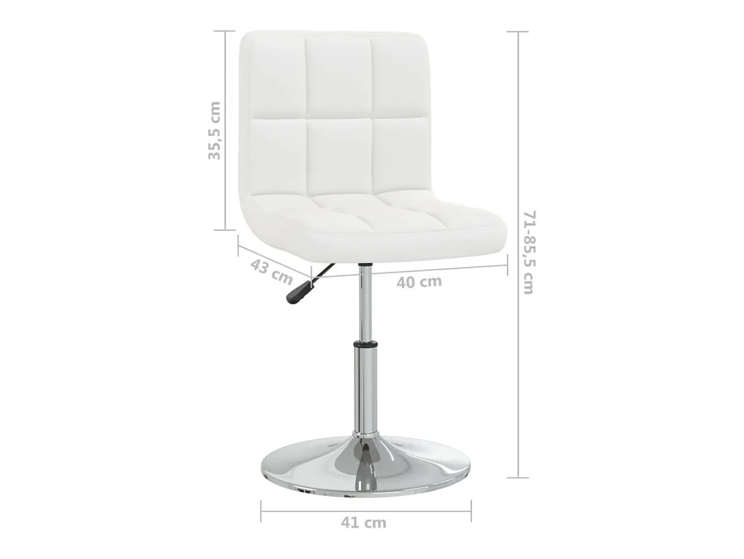 Sillas de comedor 4 unidades cuero sintético blanco