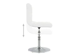 Sillas de comedor 4 unidades cuero sintético blanco