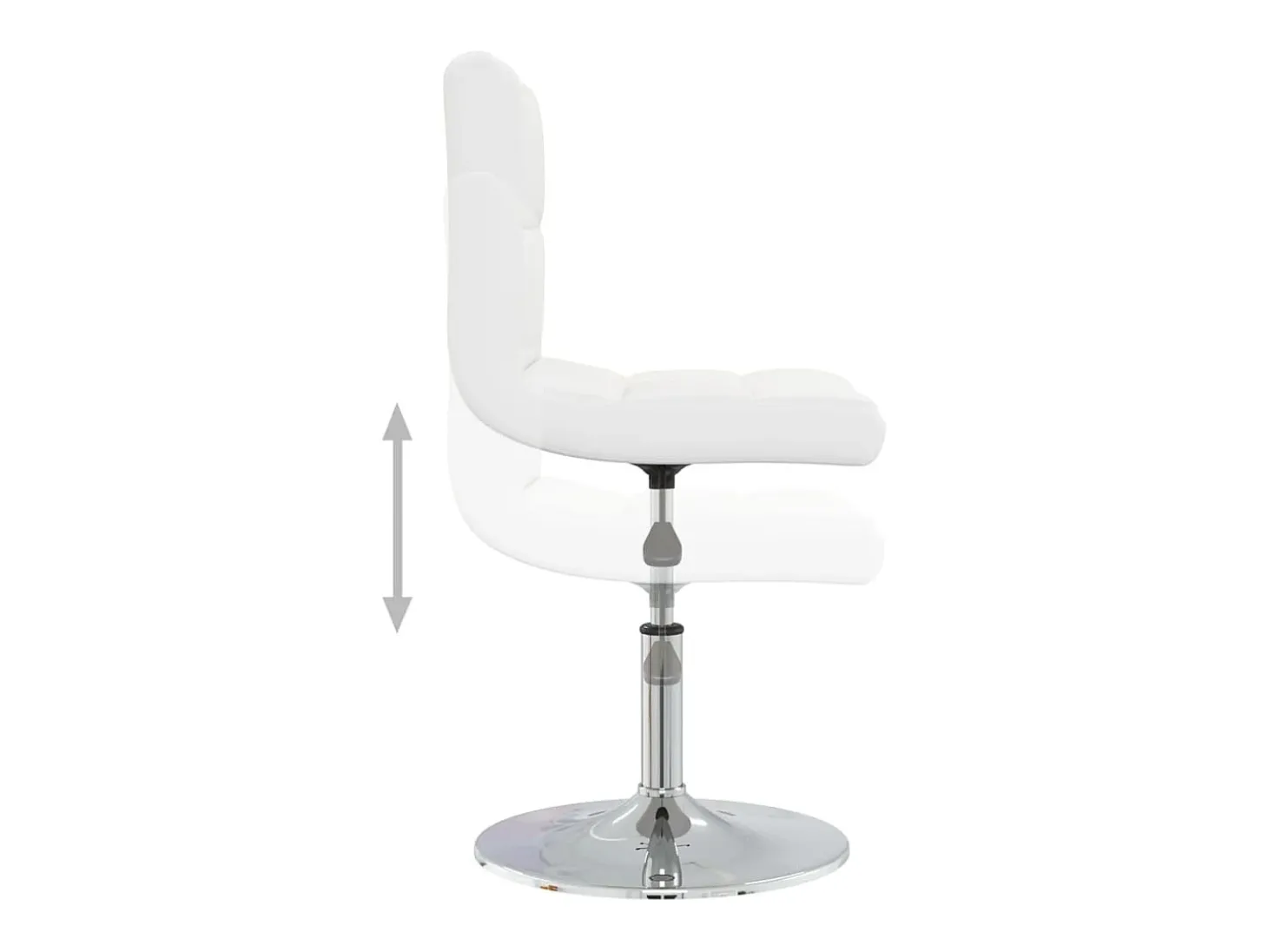 Sillas de comedor 4 unidades cuero sintético blanco