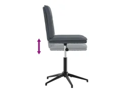 Sillas de comedor 6 unidades terciopelo gris oscuro