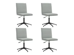 Sillas de comedor 4 unidades terciopelo gris claro