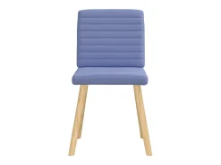 Sillas de comedor 6 unidades tela azul jeans