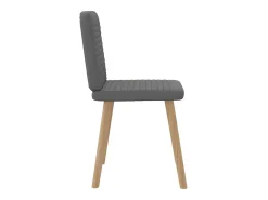 Sillas de comedor 2 unidades tela gris oscuro