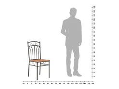 Sillas de comedor 4 unidades MDF marrón