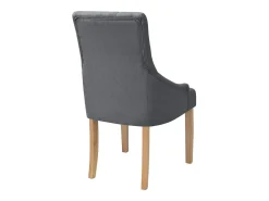 Sillas de comedor 2 unidades tela gris oscuro