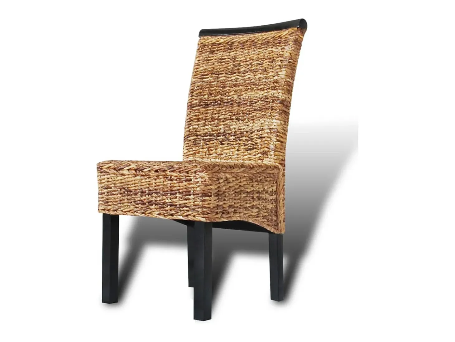 Sillas de comedor 4 unidades madera maciza de mango y abacá