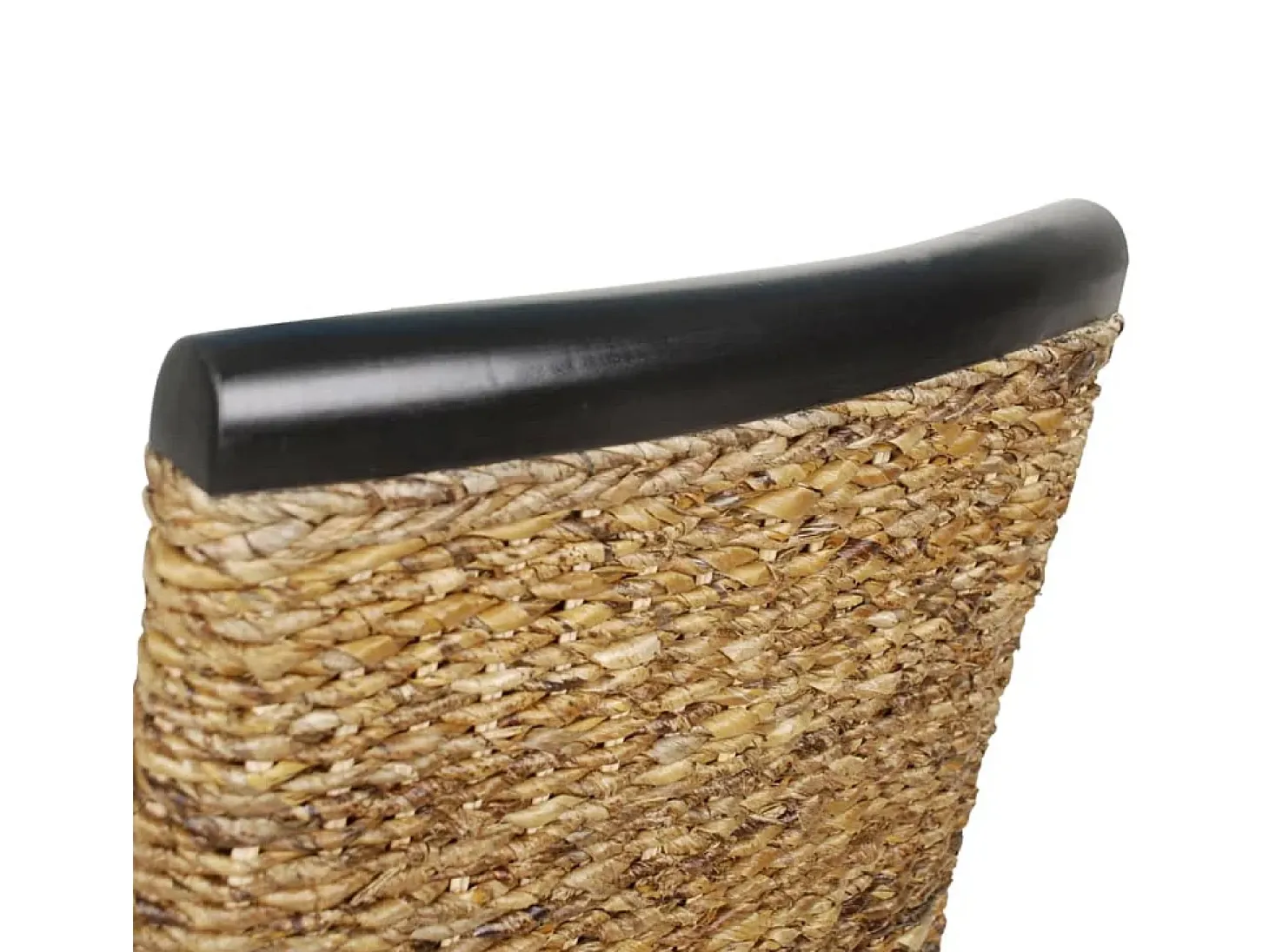 Sillas de comedor 4 unidades madera maciza de mango y abacá
