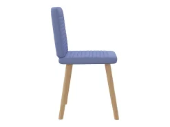 Sillas de comedor 4 unidades tela azul jeans
