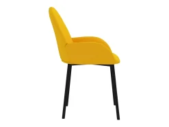 Sillas de comedor 2 unidades terciopelo amarillo
