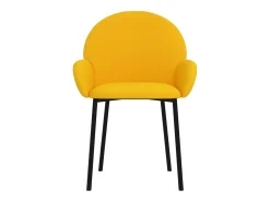 Sillas de comedor 2 unidades terciopelo amarillo