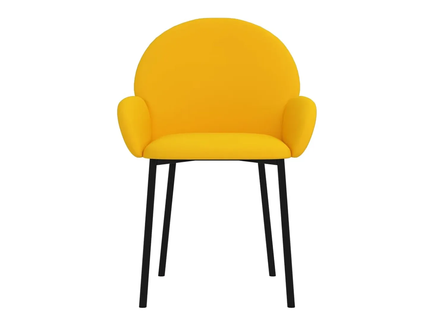 Sillas de comedor 2 unidades terciopelo amarillo