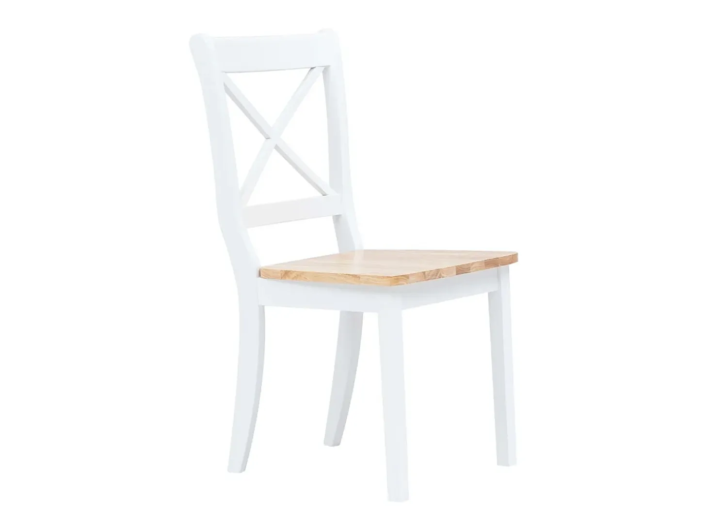 Sillas de comedor 6 unidadesmadera maciza caucho blanco madera claro