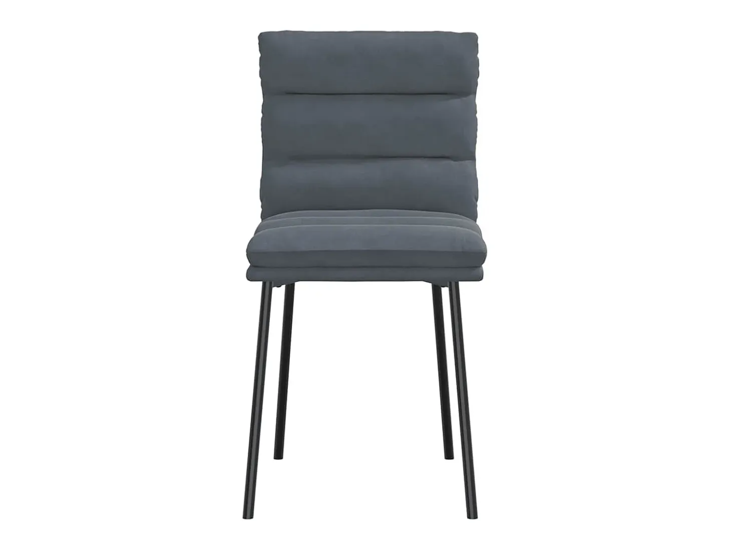 Sillas de comedor 2 unidades terciopelo gris oscuro