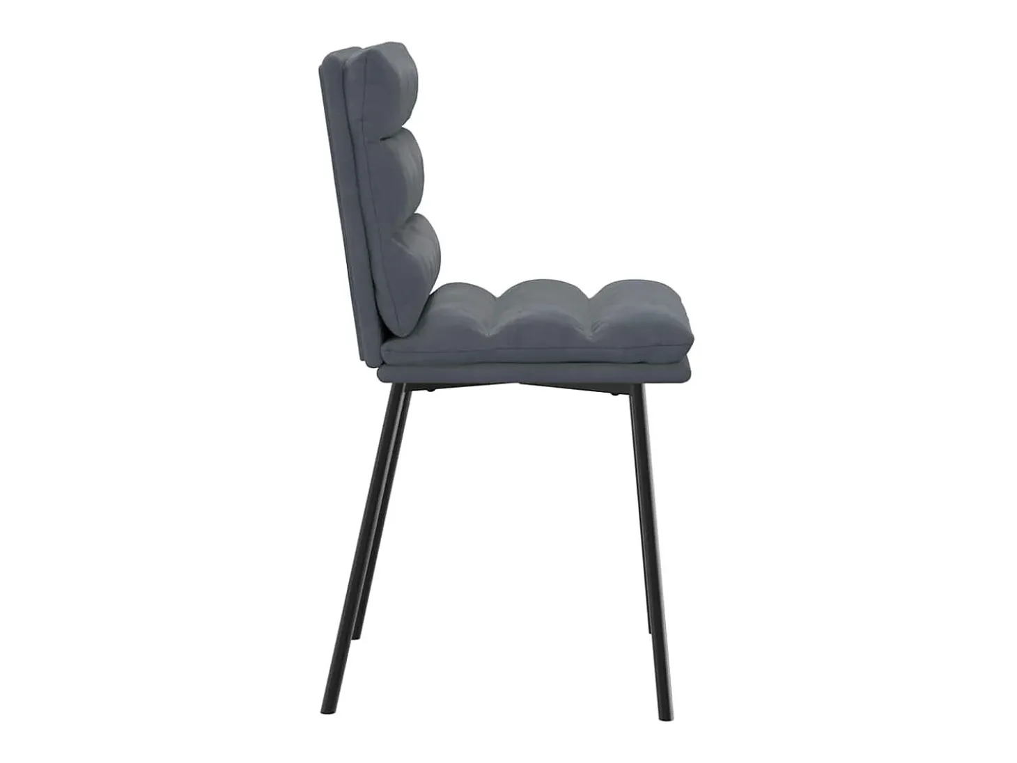 Sillas de comedor 2 unidades terciopelo gris oscuro