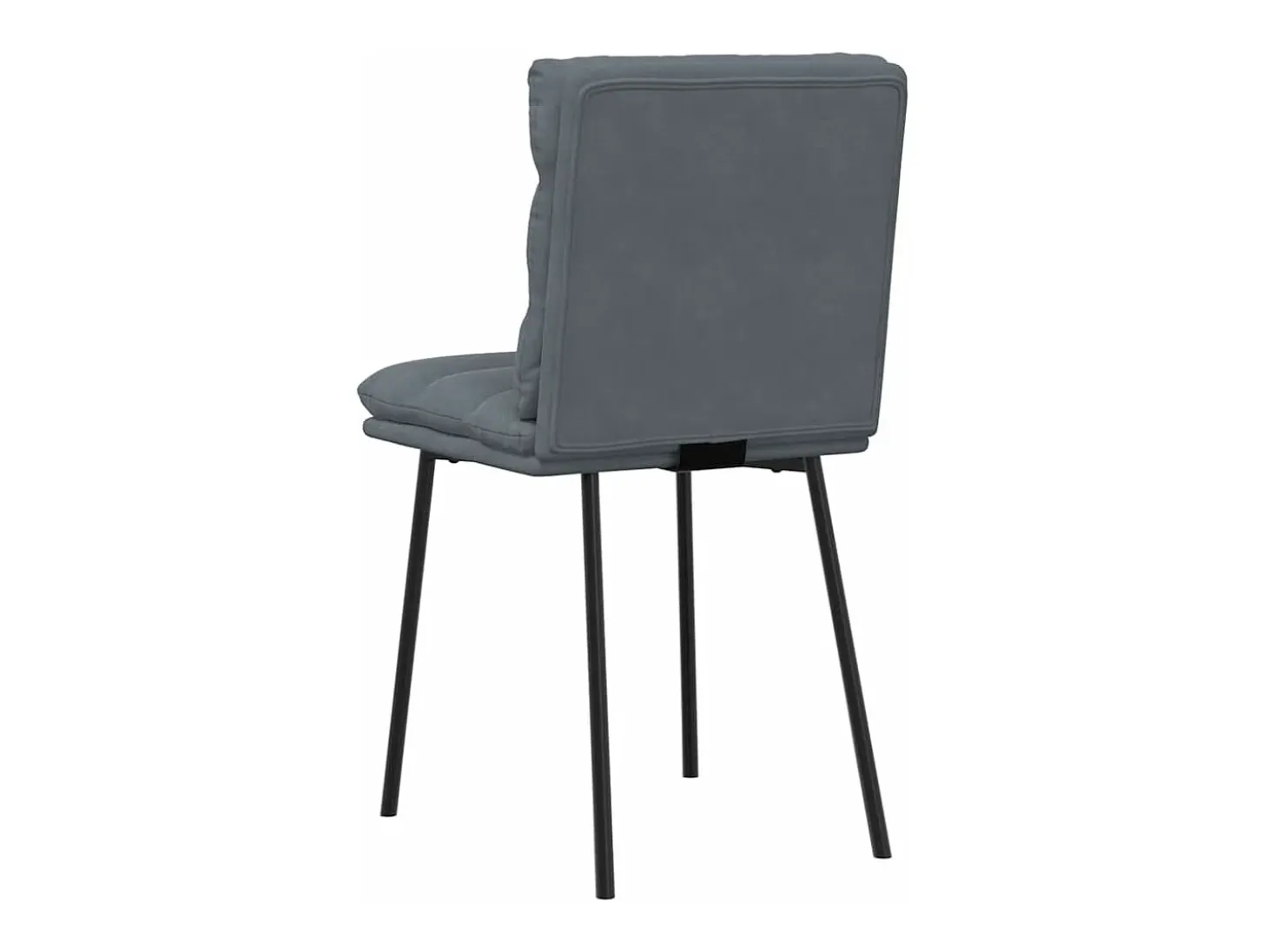 Sillas de comedor 2 unidades terciopelo gris oscuro
