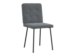 Sillas de comedor 4 unidades terciopelo gris oscuro