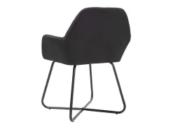 Sillas de comedor 6 unidades de tela negra