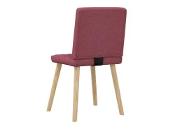 Sillas de comedor 2 unidades tela rojo tinto