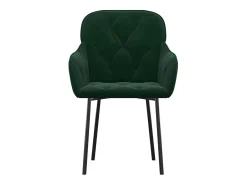 Sillas de comedor 2 unidades terciopelo verde oscuro
