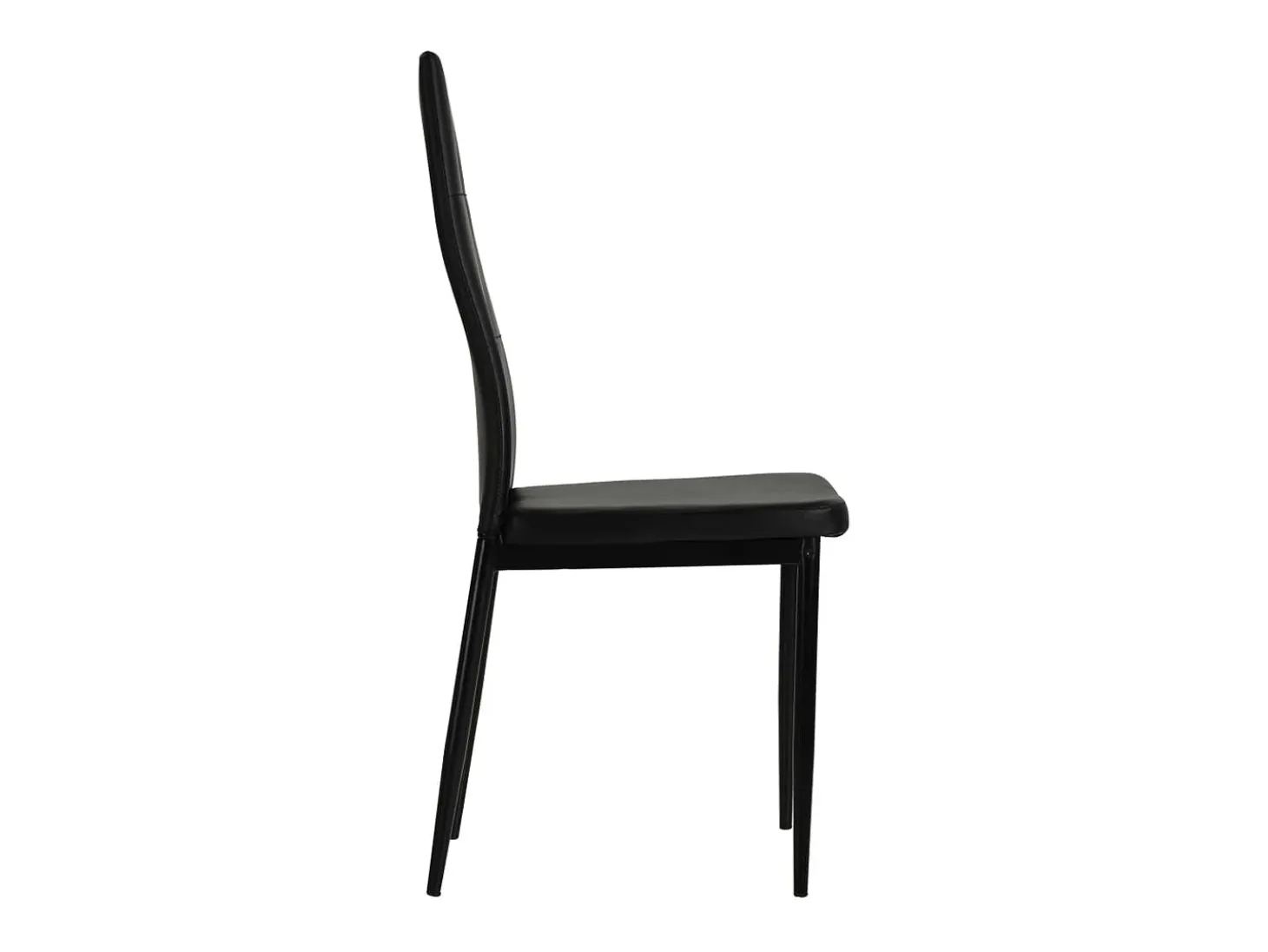 Sillas de comedor 2 unidades cuero sintético negro