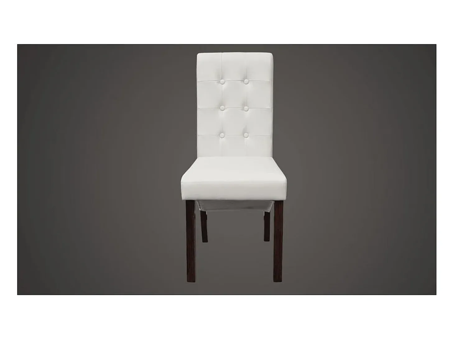 Sillas de comedor 4 unidades cuero sintético blanco