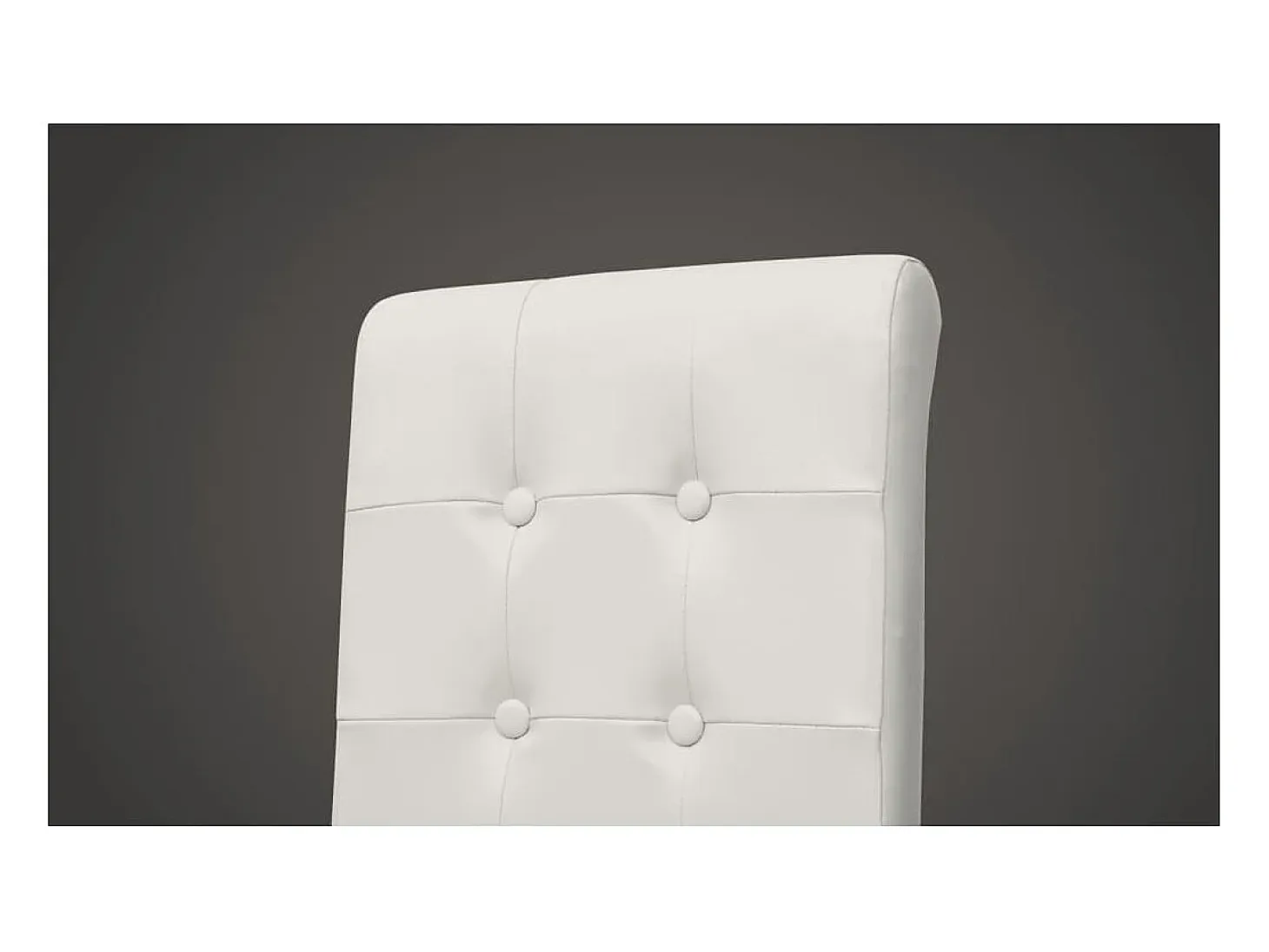 Sillas de comedor 4 unidades cuero sintético blanco