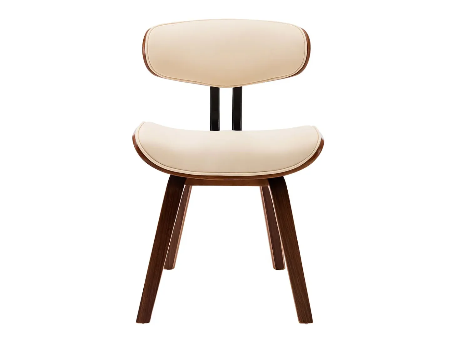 Sillas de comedor 4 unidades madera curvada y cuero sintético