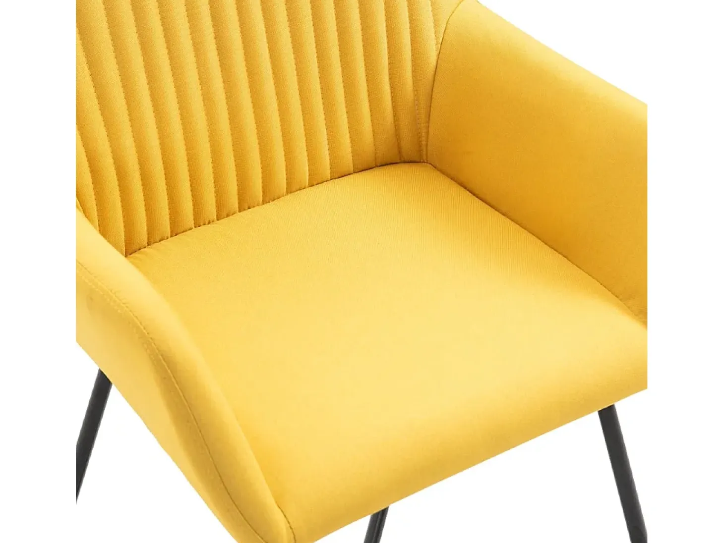 Sillas de comedor 2 unidades tela amarillo