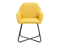 Sillas de comedor 2 unidades tela amarillo
