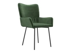 Sillas de comedor 2 unidades terciopelo verde oscuro