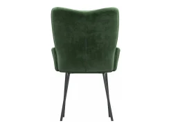 Sillas de comedor 2 unidades terciopelo verde oscuro
