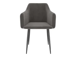 Sillas de comedor 2 unidades terciopelo gris oscuro