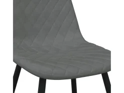 Sillas de comedor 2 unidades terciopelo gris claro