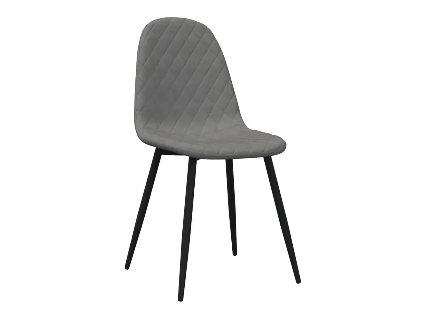 Sillas de comedor 2 unidades terciopelo gris claro