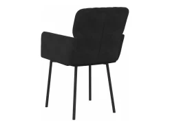 Sillas de comedor 2 unidades terciopelo negro