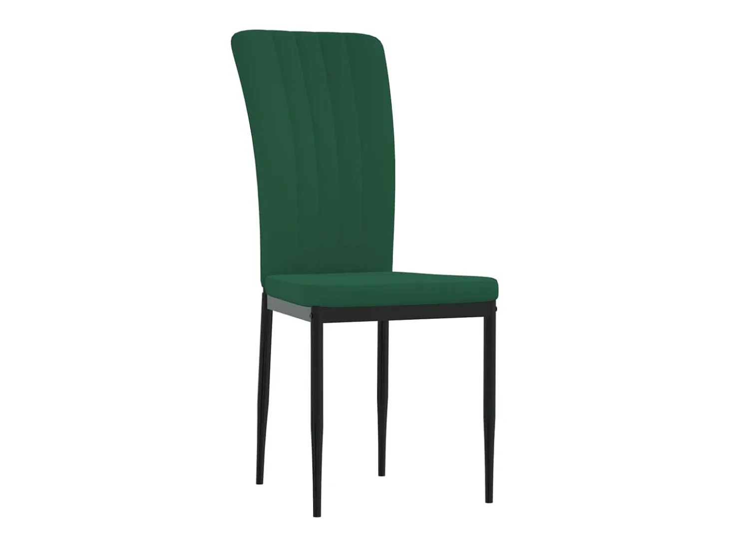 Sillas de comedor 4 unidades terciopelo verde oscuro