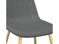 Sillas de comedor 2 unidades de terciopelo gris claro
