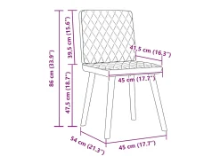 Sillas de comedor 6 unidades tela gris nube