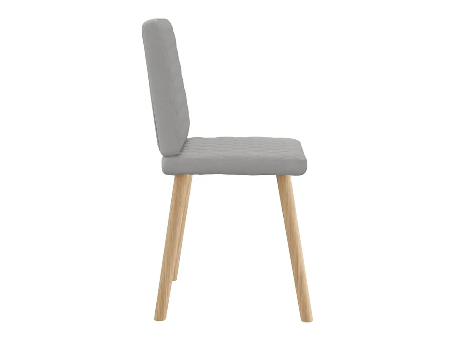 Sillas de comedor 6 unidades tela gris nube