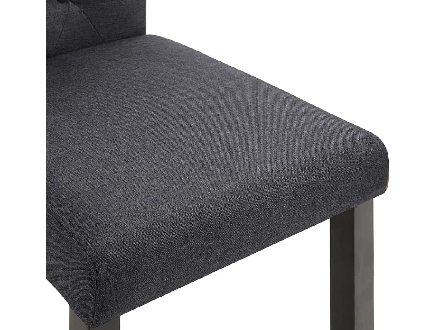 Sillas de comedor 2 unidades tela gris oscura