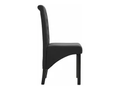 Sillas de comedor 2 unidades tela gris oscura
