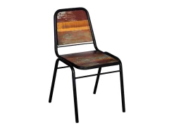 Sillas de comedor 6 unidades madera maciza reciclada