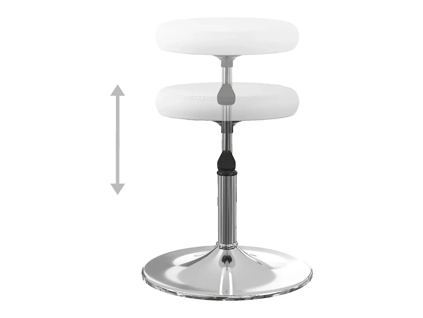 Sillas de comedor 6 unidades cuero sintético blanco