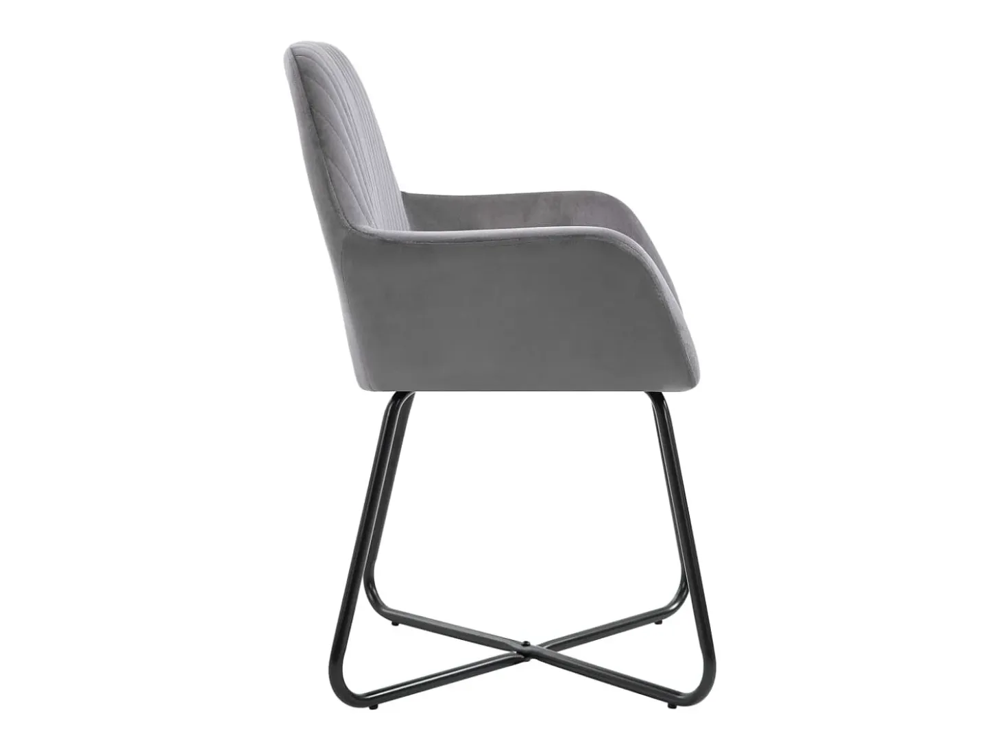 Sillas de comedor 4 unidades de terciopelo gris