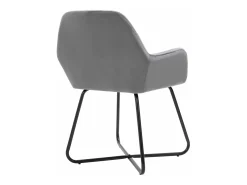 Sillas de comedor 4 unidades de terciopelo gris