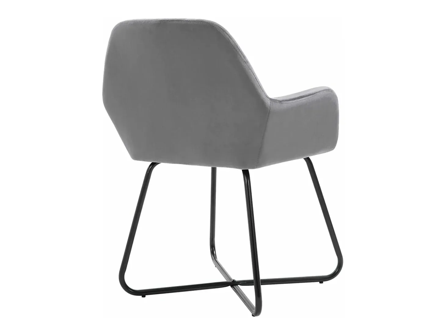 Sillas de comedor 4 unidades de terciopelo gris