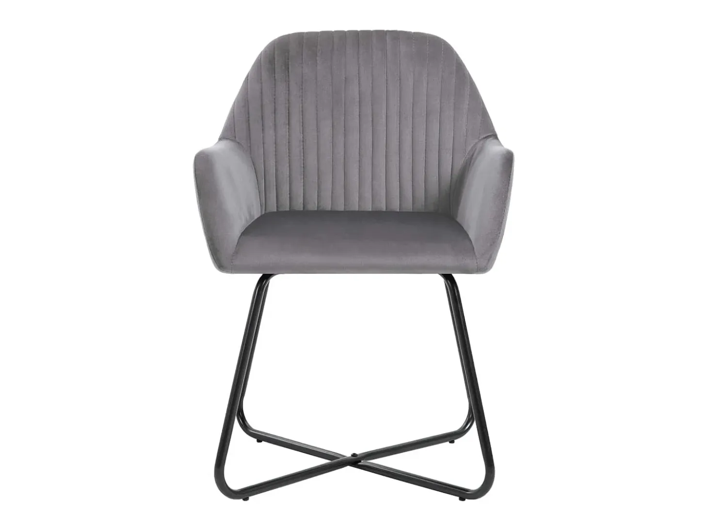Sillas de comedor 4 unidades de terciopelo gris
