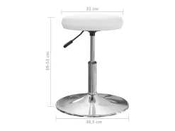 Sillas de comedor 2 unidades cuero sintético blanco